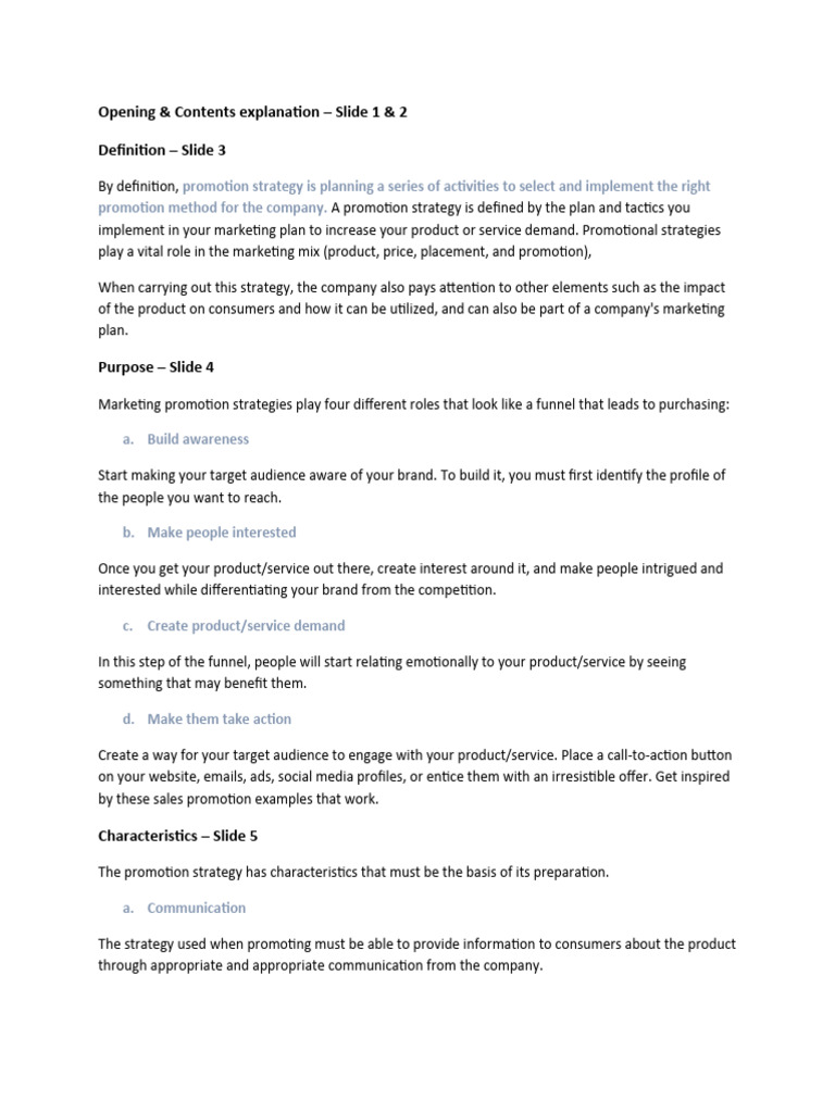 Effective Marketing Promotion Strategies | PDF | Marketing | Sales