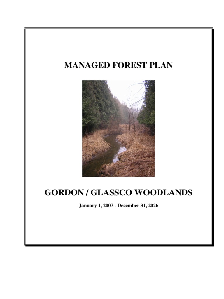 Woodland Management PlanGlassco PDF Forestry Lake