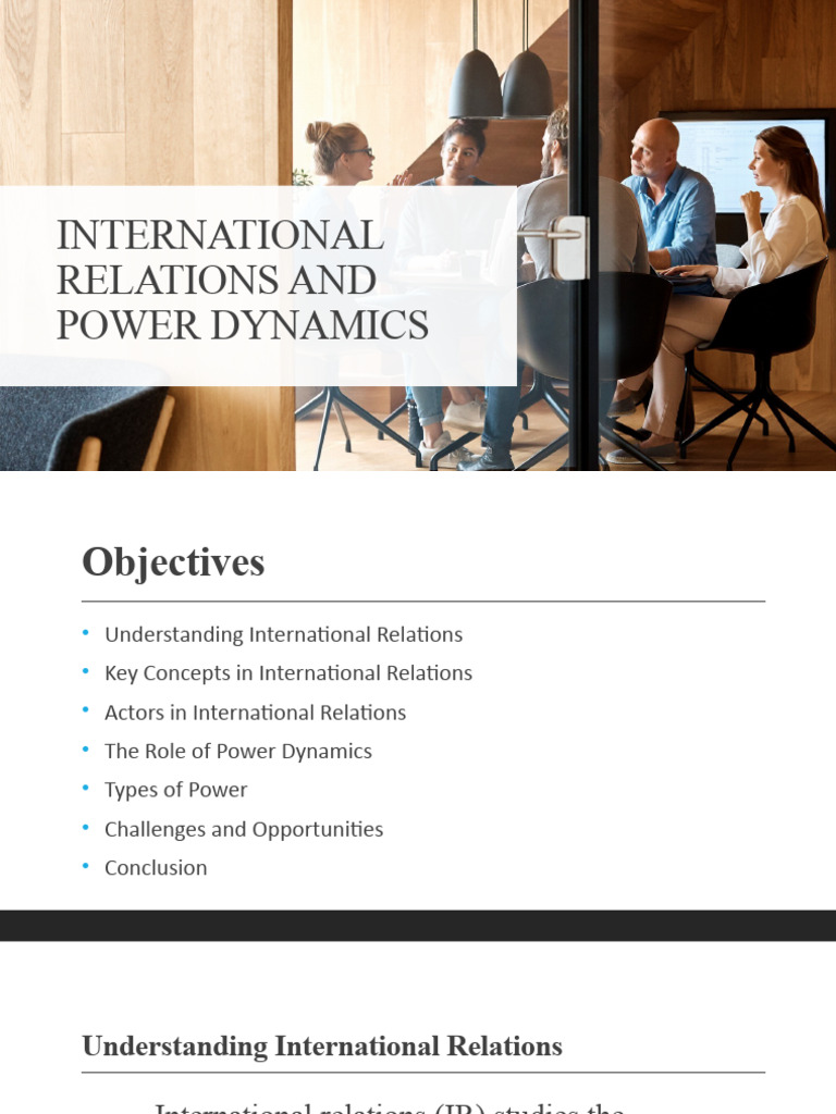International Relations And Power Dynamics Pdf International