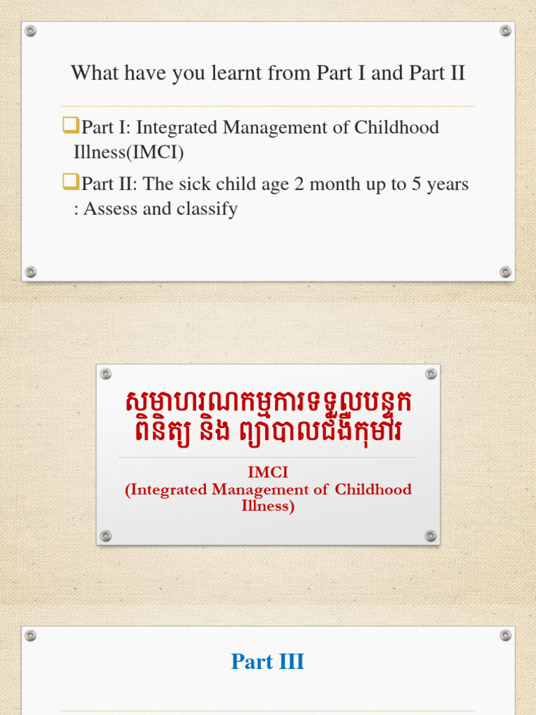 IMCI Part 3 | Download Free PDF | Breastfeeding | Breast Milk