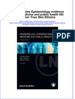 [Download pdf] Lecture Notes Epidemiology Evidence Based Medicine And Public Health 6Th Edition Yoav Ben Shlomo online ebook all chapter pdf 