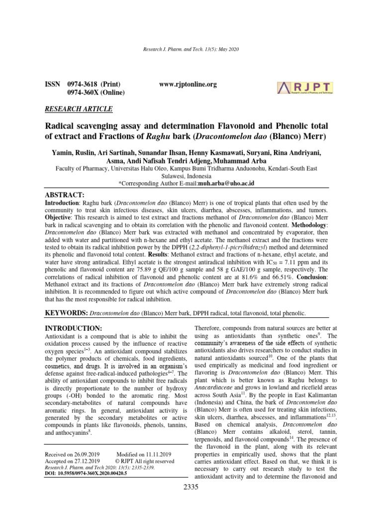 RJPT-Anggota-13 (5) - 2020 | PDF | Polyphenol | Chemistry