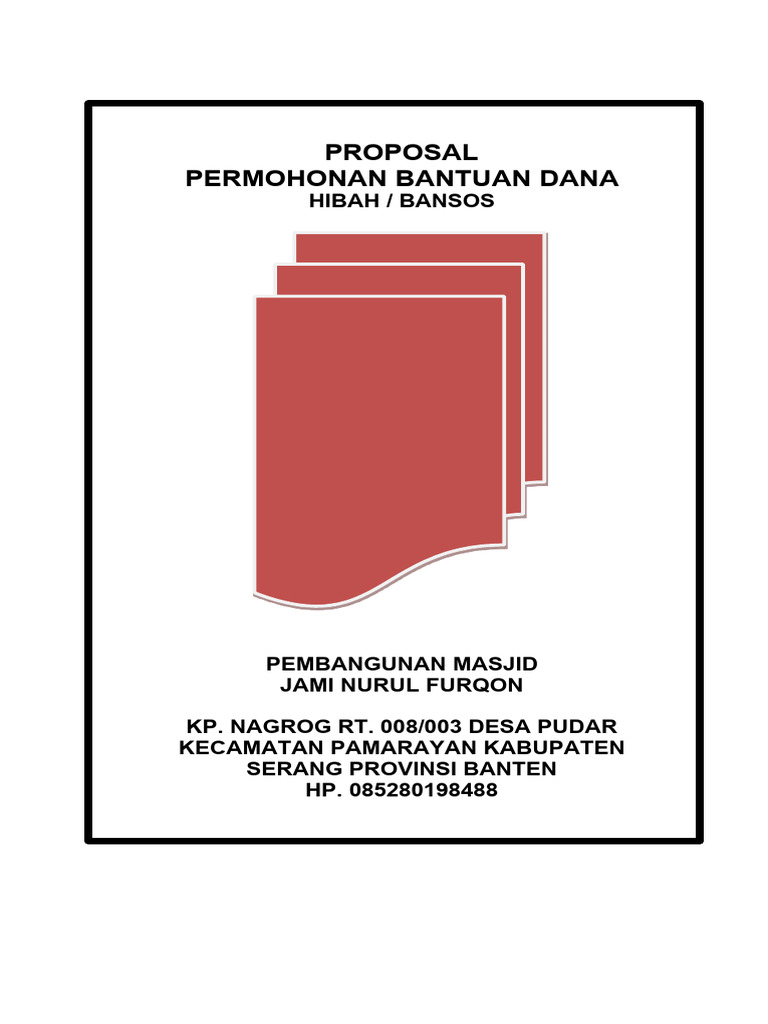 Proposal Bantuan Dana Pembangunan Masjid | PDF