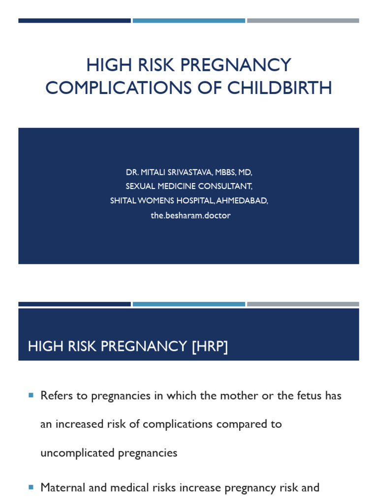 High Risk Pregnancy Complications Guide | PDF | Gestational Diabetes ...