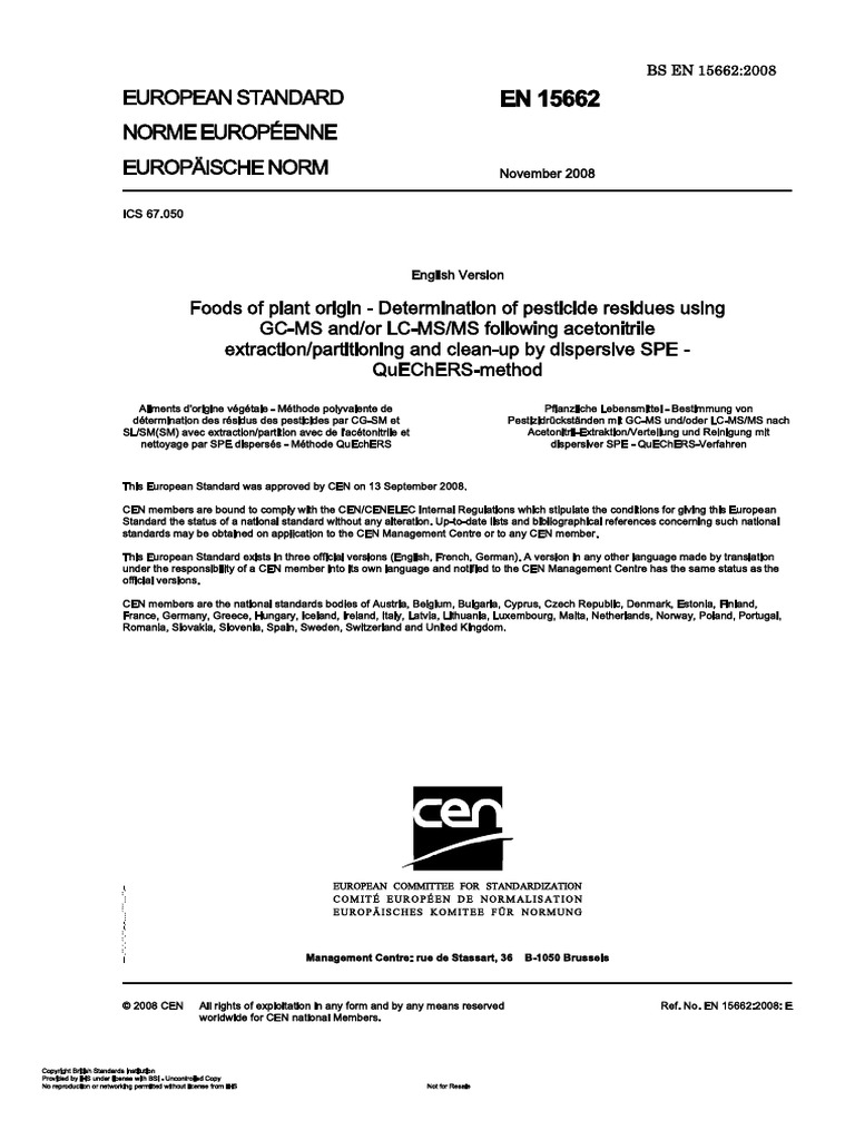 BS en 15662 | PDF