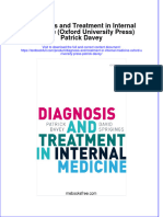 (Download PDF) Diagnosis and Treatment in Internal Medicine Oxford University Press Patrick Davey Online Ebook All Chapter PDF