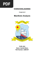 Manifesto Analysis - Aastha Raina - 847