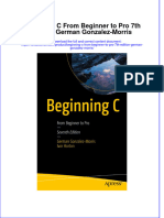 [Download pdf] Beginning C From Beginner To Pro 7Th Edition German Gonzalez Morris online ebook all chapter pdf 