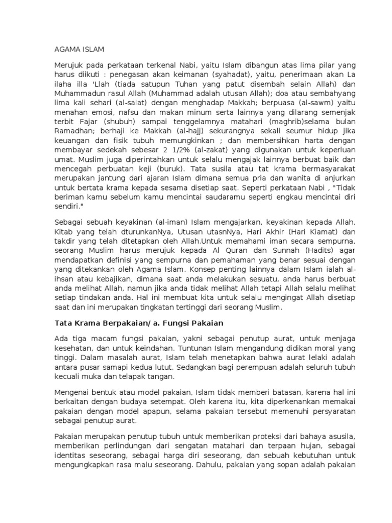 Agama Islam Tata Krama Pdf