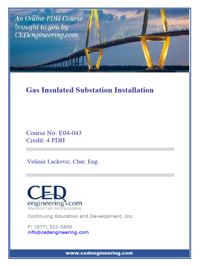 E04-043 - Gas Insulated Substation Installation - US | PDF | Electrical ...