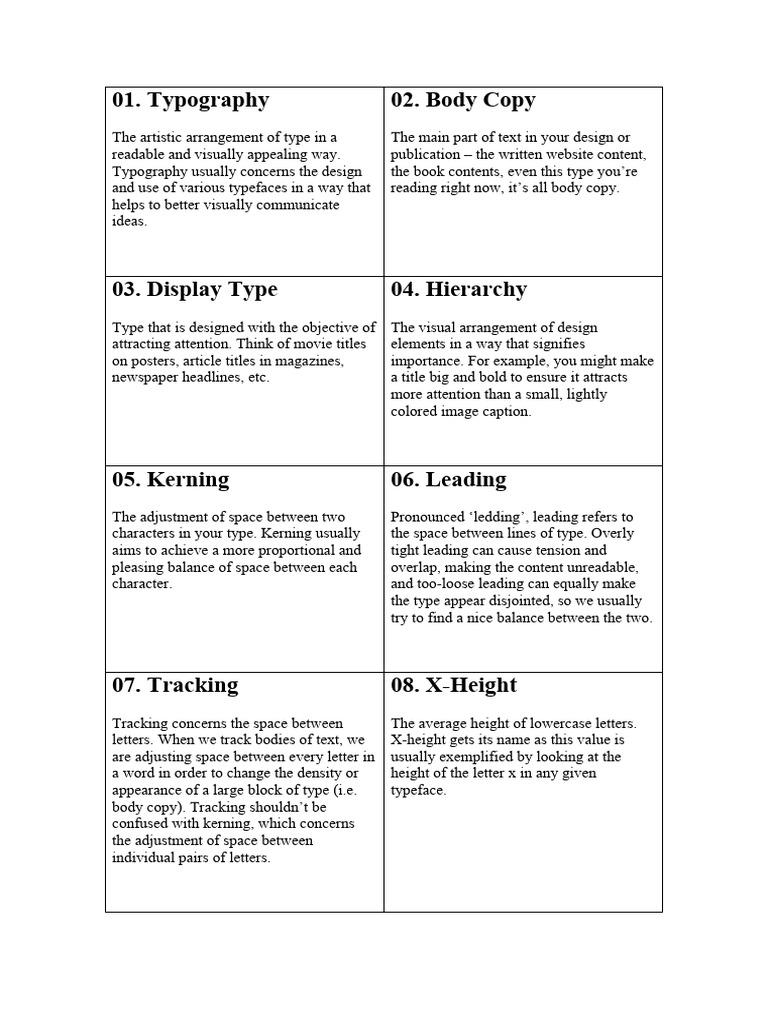 Typography and Design Essentials Guide | PDF | Typefaces | Typography