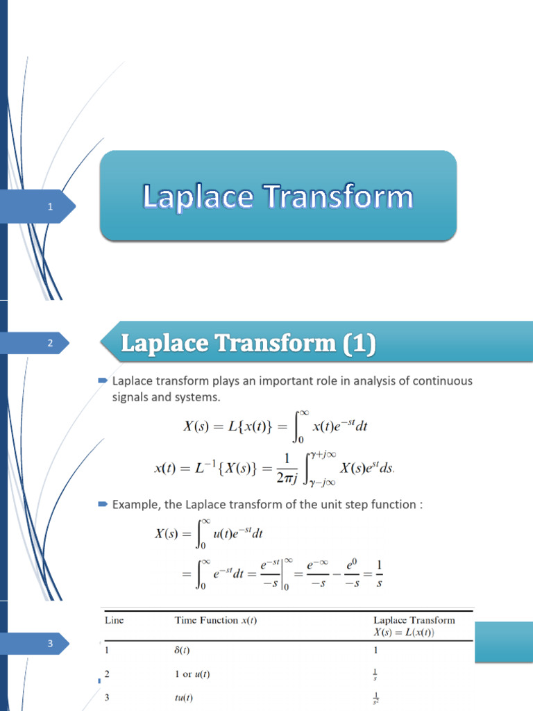 (12 - 2) Laplace Transform v2 | PDF | Laplace Transform | Digital ...