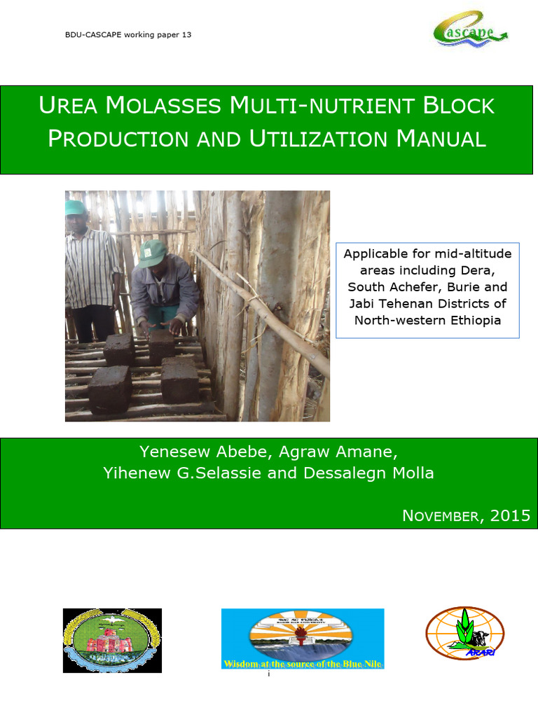 Urea Molasses Block Production Guide | PDF | Livestock | Cattle