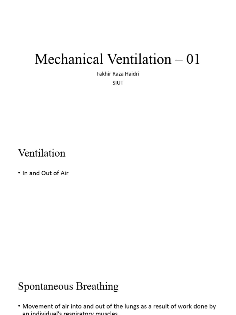 Understanding Mechanical Ventilation Basics | PDF | Lung | Exhalation