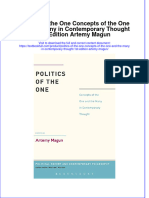 [Download pdf] Politics Of The One Concepts Of The One And The Many In Contemporary Thought 1St Edition Artemy Magun online ebook all chapter pdf 