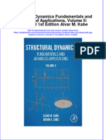 (Download PDF) Structural Dynamics Fundamentals and Advanced Applications Volume Ii Volume Ii 1St Edition Alvar M Kabe Online Ebook All Chapter PDF