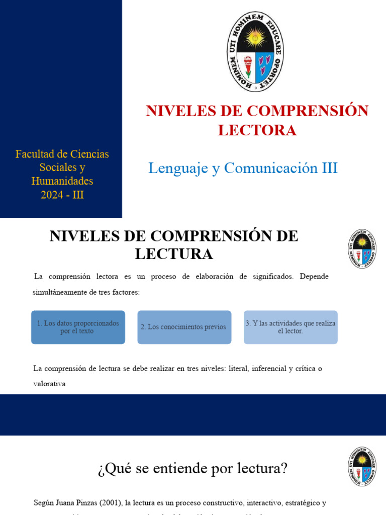 Niveles de Comprensión Lectora | PDF | Comprensión lectora | Inferencia