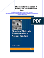 (Download PDF) Structural Materials For Generation Iv Nuclear Reactors 1St Edition Pascal Yvon Online Ebook All Chapter PDF