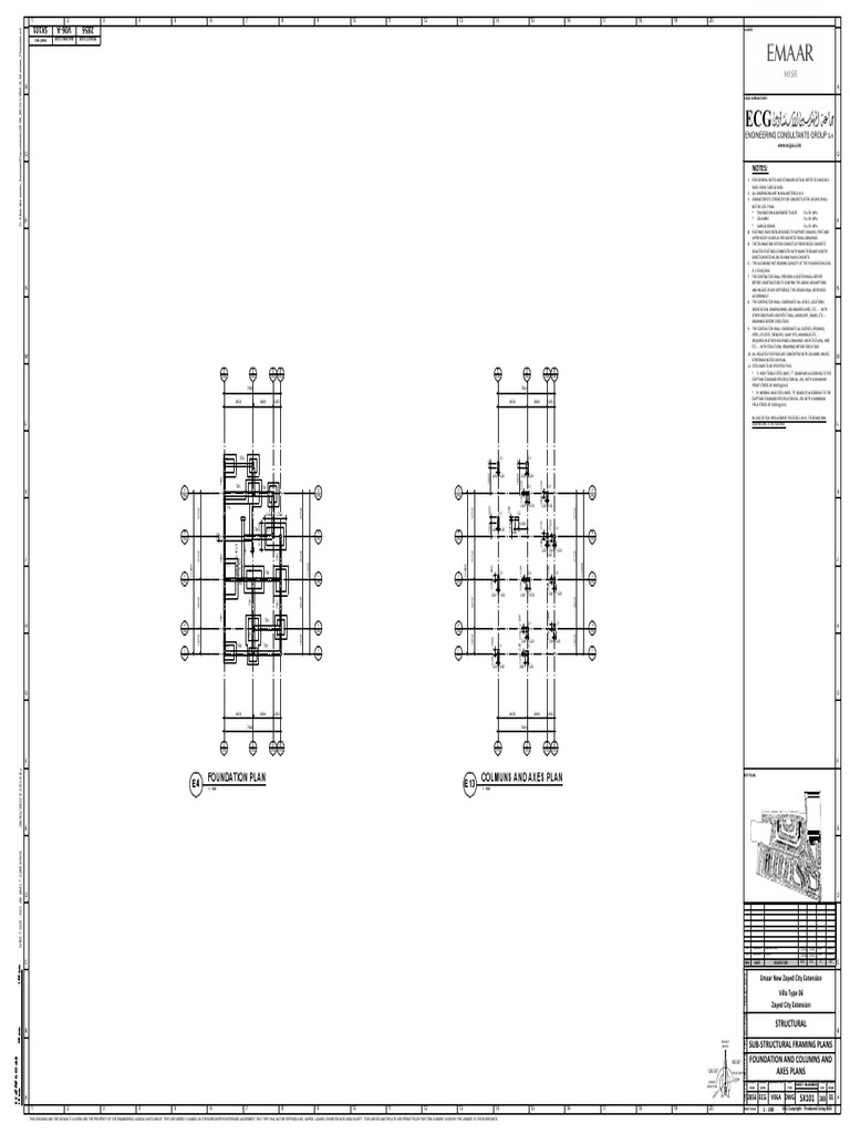 Foundation and Columns Plans V06A | PDF | Foundation (Engineering ...