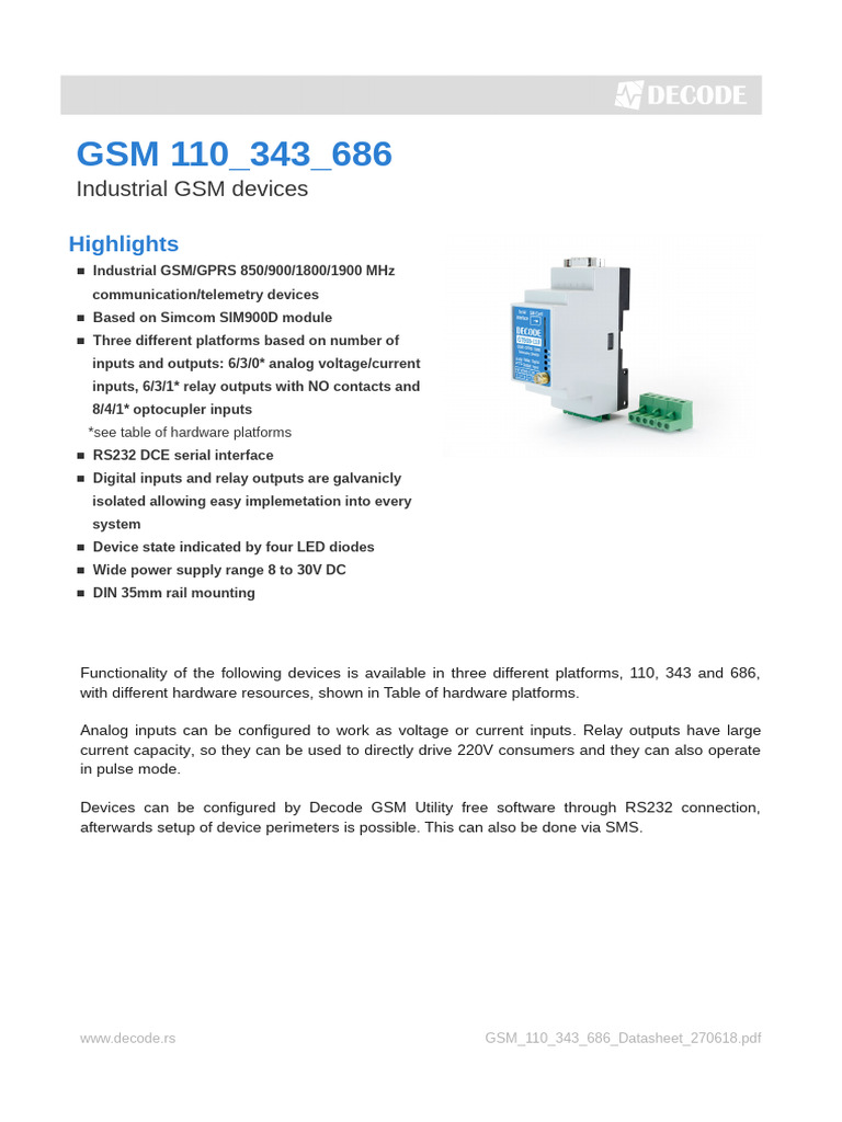 gsm-110 343 686 Datasheet 270618 2 | PDF | General Packet Radio Service ...