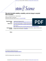 Fibril Formation The Role of Protein Stability, Solubility, and Net Charge in Amyloid