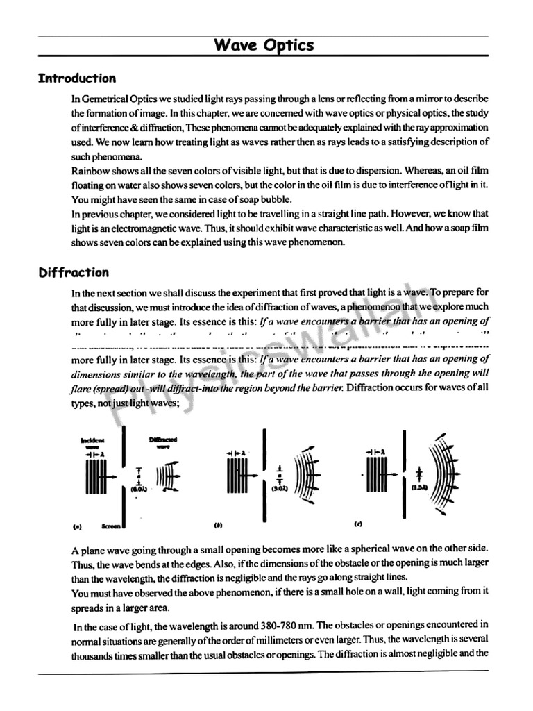 Wave Optics - 240420 - 082413 | PDF