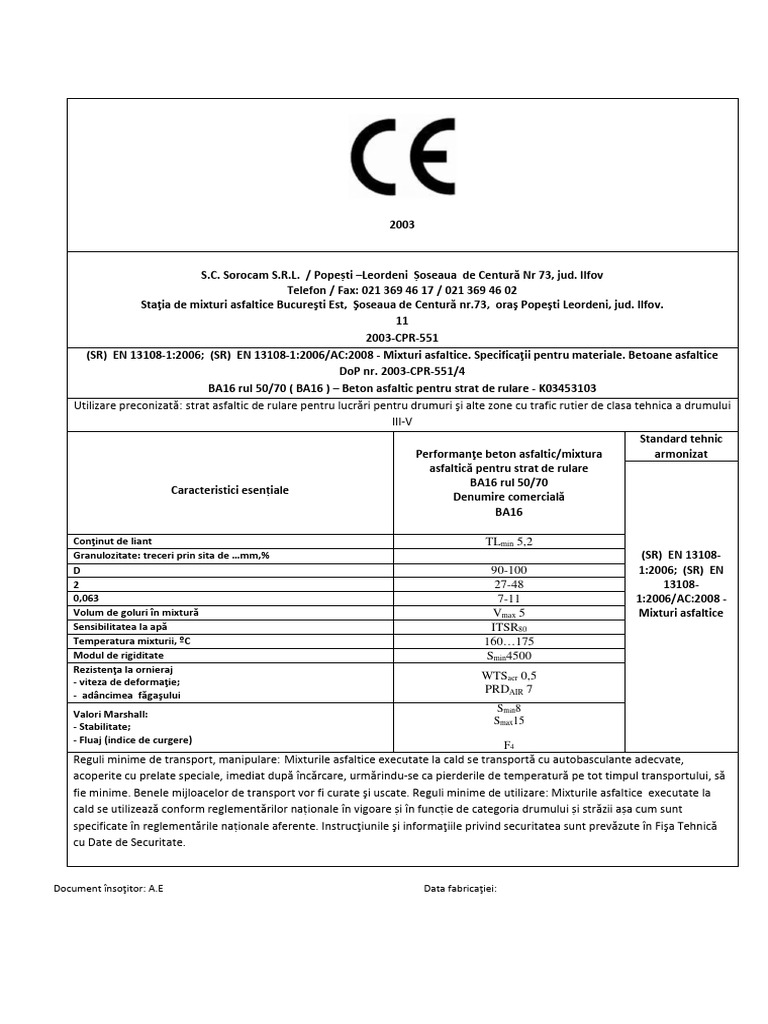 Ce - Ba16 | PDF