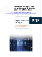 (Download PDF) Digital Information Strategies From Applications and Content To Libraries and People 1St Edition Baker Online Ebook All Chapter PDF