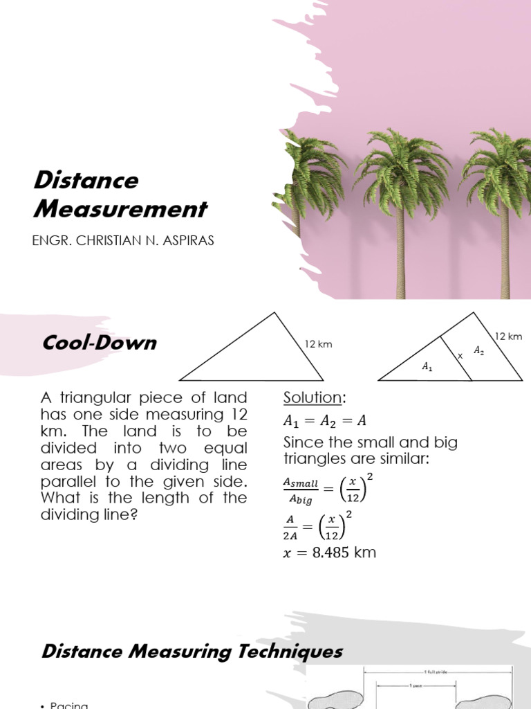 4 Distance Measurement | PDF | Slope | Triangle
