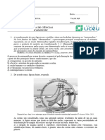 Avaliação de Ciencias 6 Ano II Bimestre 2023