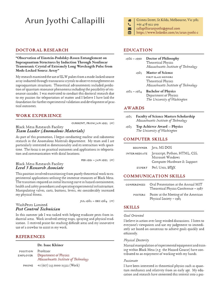 Arun Jyothi's Research and CV Overview | PDF | Physics | Chemistry