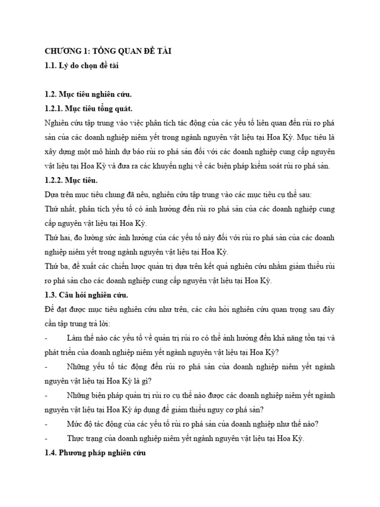 Chương 1: Tổng Quan Đề Tài 1.1. Lý do chọn đề tài | PDF