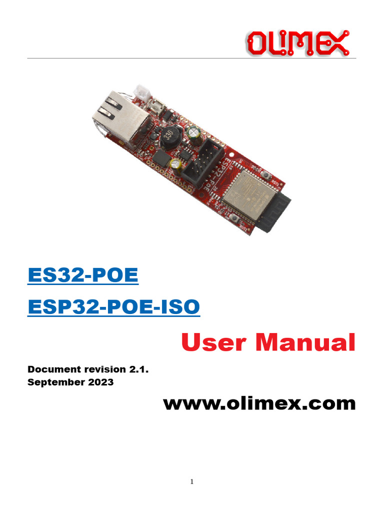 ESP32 POE User Manual | PDF | Usb | Power Supply