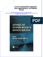 [Download pdf] Lightweight And Sustainable Materials For Automotive Applications 1St Edition Faruk 2 online ebook all chapter pdf 