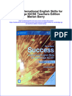 [Download pdf] Success International English Skills For Cambridge Igcse Teachers Edition Marian Barry online ebook all chapter pdf 