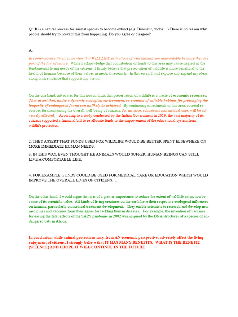 Emma Animal Extinction | PDF | Extinction | Wildlife