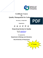 Certificate Course in Quality Management