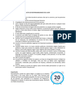 Lista de Responsabilidades Del Ujier