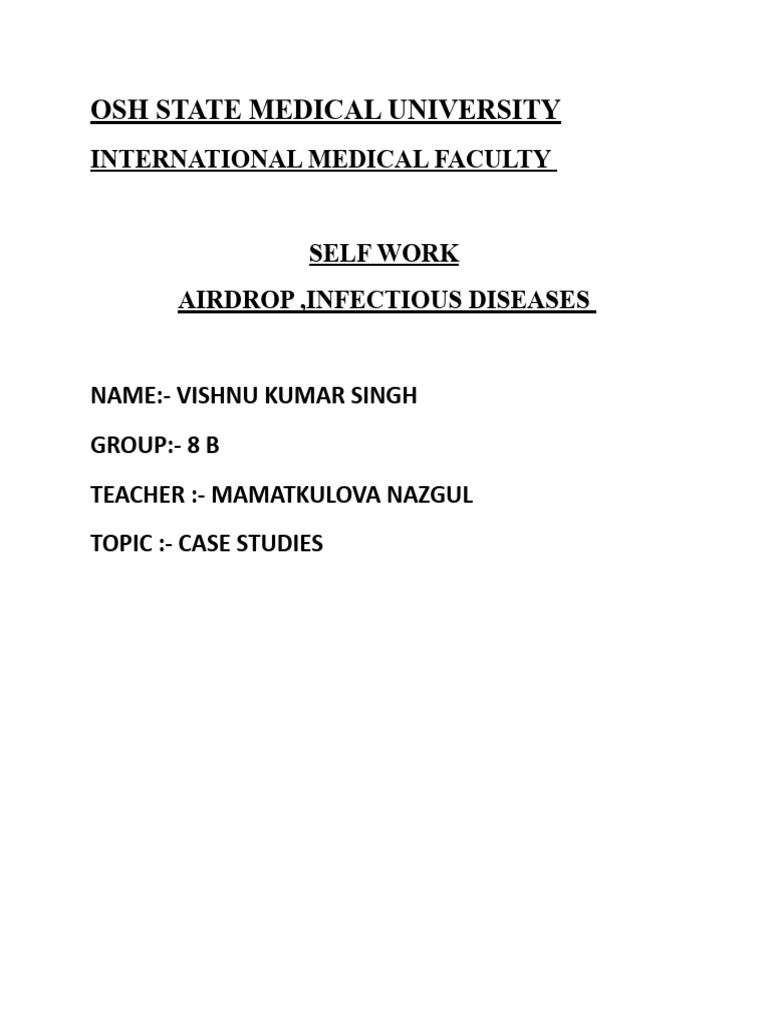 Case Study Airdrop Infections | PDF | Hepatitis | Hepatitis B