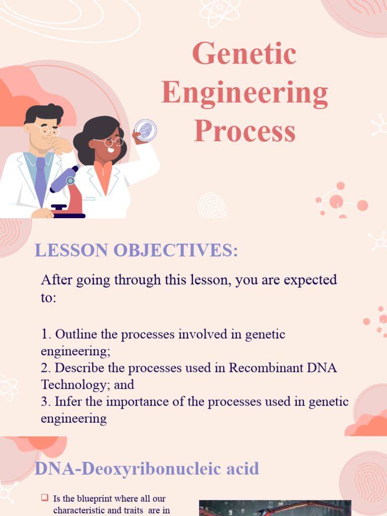 Genetic Engineering Process | PDF | Transformation (Genetics) | Plasmid