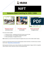 NIFT 2025 2026 Classroom Offline Coaching Course Details 04.04.2024