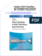 [Download pdf] Direct Analysis In Real Time Mass Spectrometry Principles And Practices Of Dart Ms 1St Edition Yiyang Dong online ebook all chapter pdf 