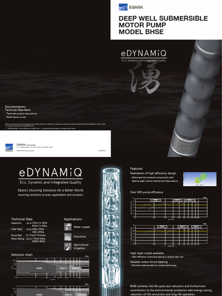 BHSE Deep Well Submersible Pumps Catalog | PDF | Pump | Life Cycle ...