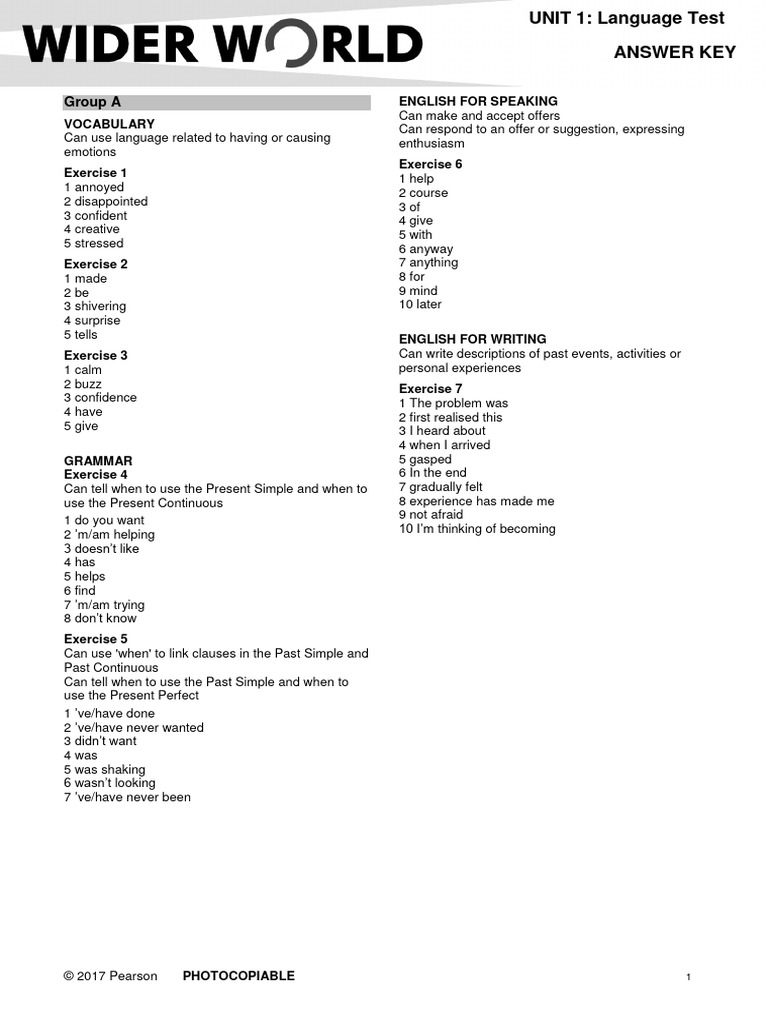 Language Test Answer Key Guide | PDF | English Language | Linguistics