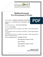 Bidding Document For Construction of Warehouses