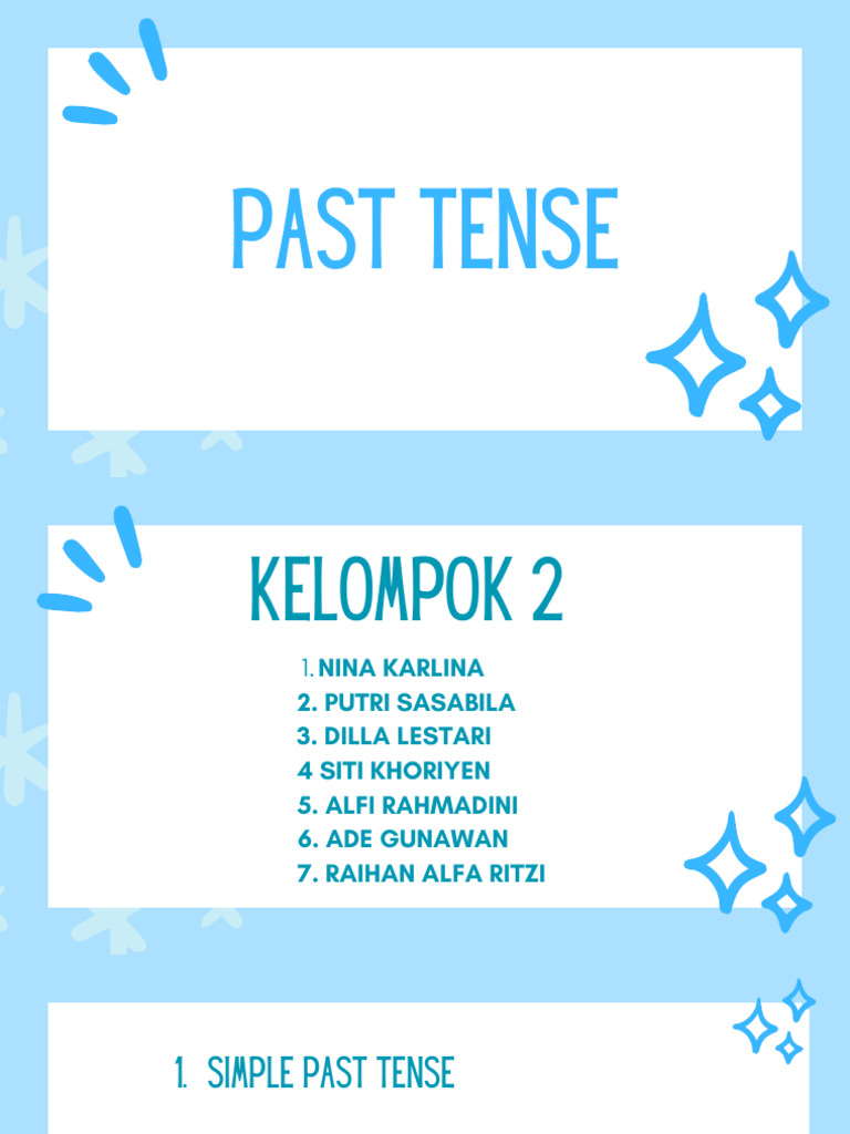 PASt TENSE | PDF | Seni & Disiplin Bahasa