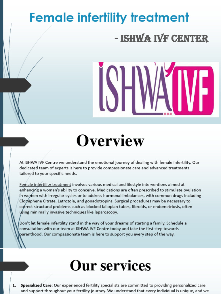 Female Infertility Treatment | PDF | Infertility | In Vitro Fertilisation