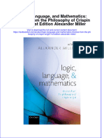 [Download pdf] Logic Language And Mathematics Themes From The Philosophy Of Crispin Wright 1St Edition Alexander Miller online ebook all chapter pdf 