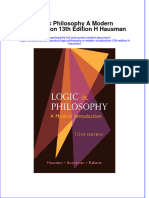(Download PDF) Logic Philosophy A Modern Introduction 13Th Edition H Hausman Online Ebook All Chapter PDF