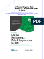 [Download pdf] Logical Reasoning And Data Interpretation For Cat 6Th Edition Nishit K Sinha online ebook all chapter pdf 